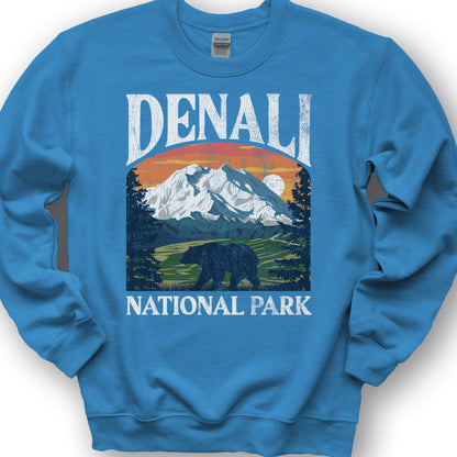 Denali National Park "Big and Bold" Sweatshirt - Sapphire