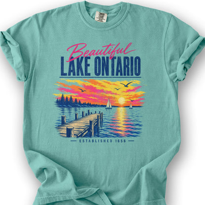 Lake Ontario Color Burst T-Shirt - Seafoam