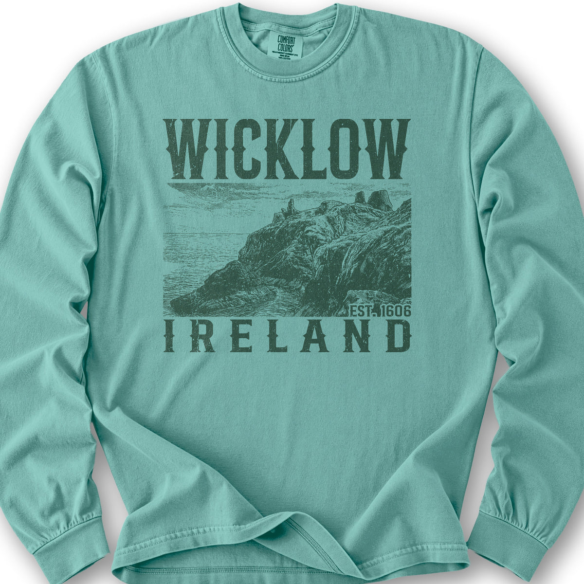 Wicklow Ireland Long Sleeve Shirt - Seafoam