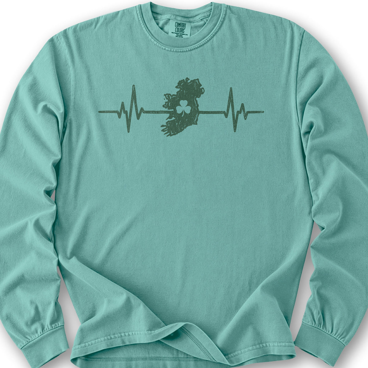 Ireland Heartbeat Long Sleeve Shirt - Seafoam