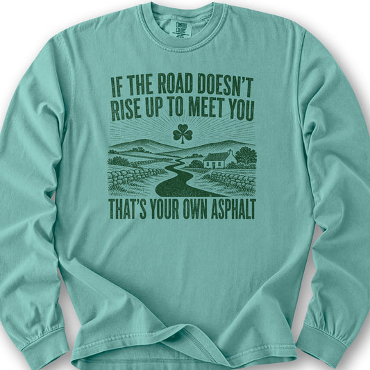 That's Your Own Asphalt Long Sleeve Shirt - Seafoam