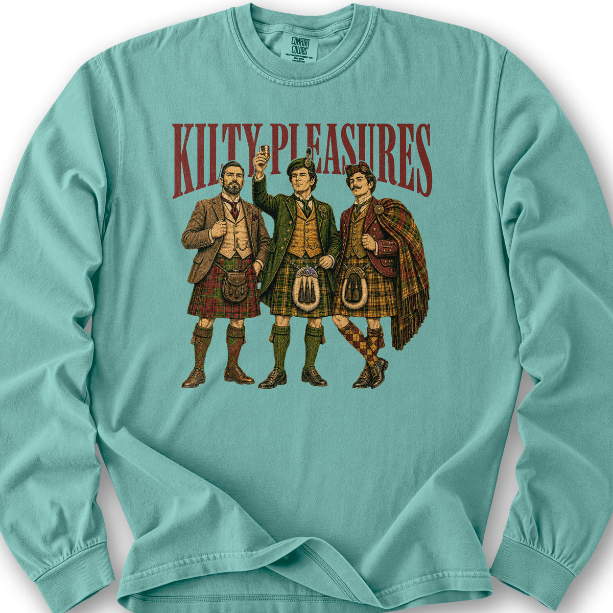 Kilty Pleasures Long Sleeve Shirt - Seafoam