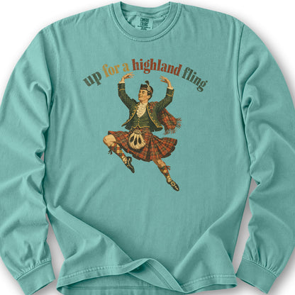 Up For A Highland Fling Long Sleeve Shirt