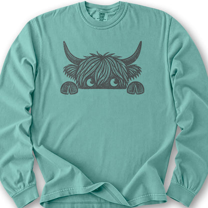 Peeking Coo Long Sleeve Shirt - Seafoam