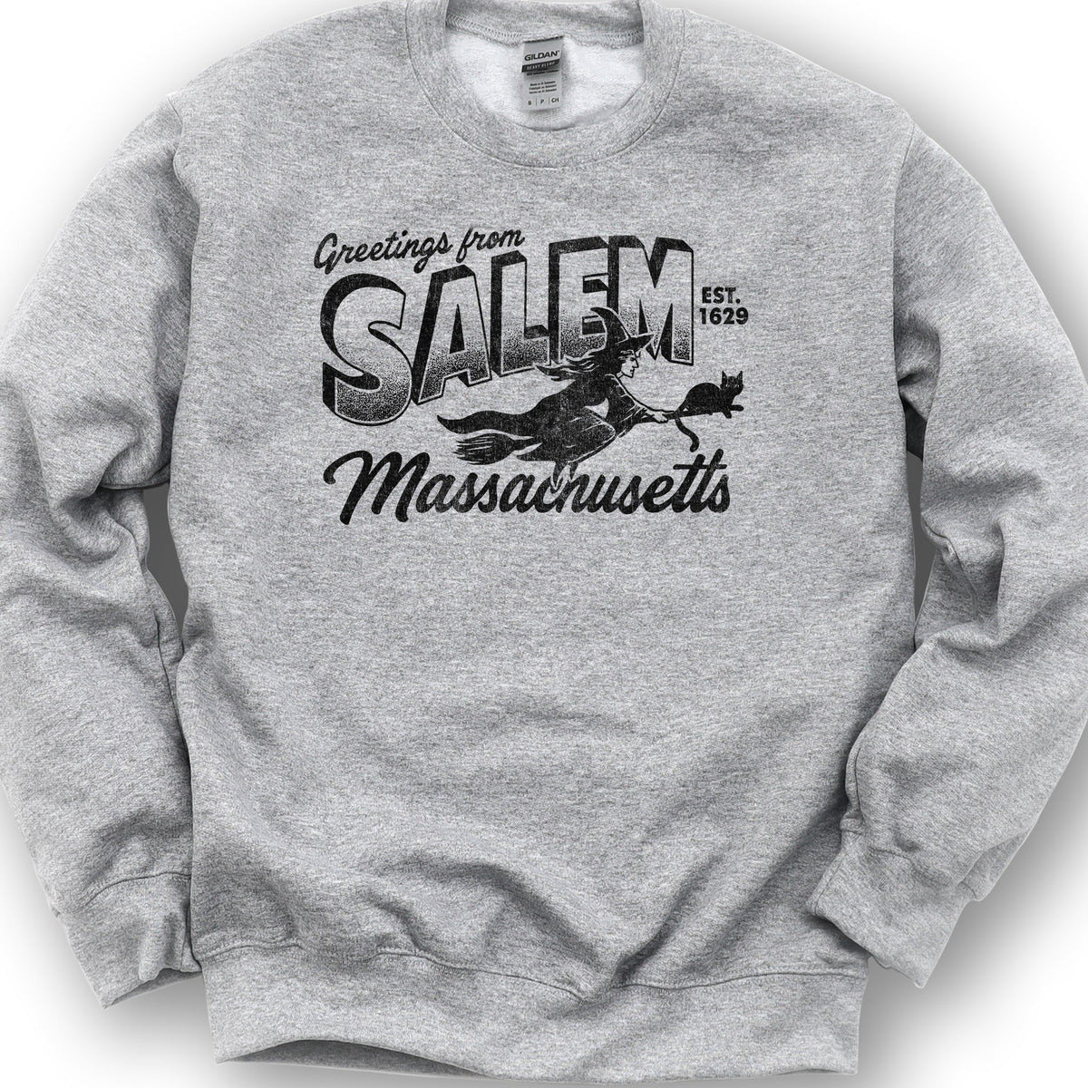 Greetings from Salem Massachusetts Sweatshirt - Sport Grey