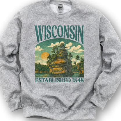 Wisconsin "Big & Bold" Sweatshirt - Sport Grey