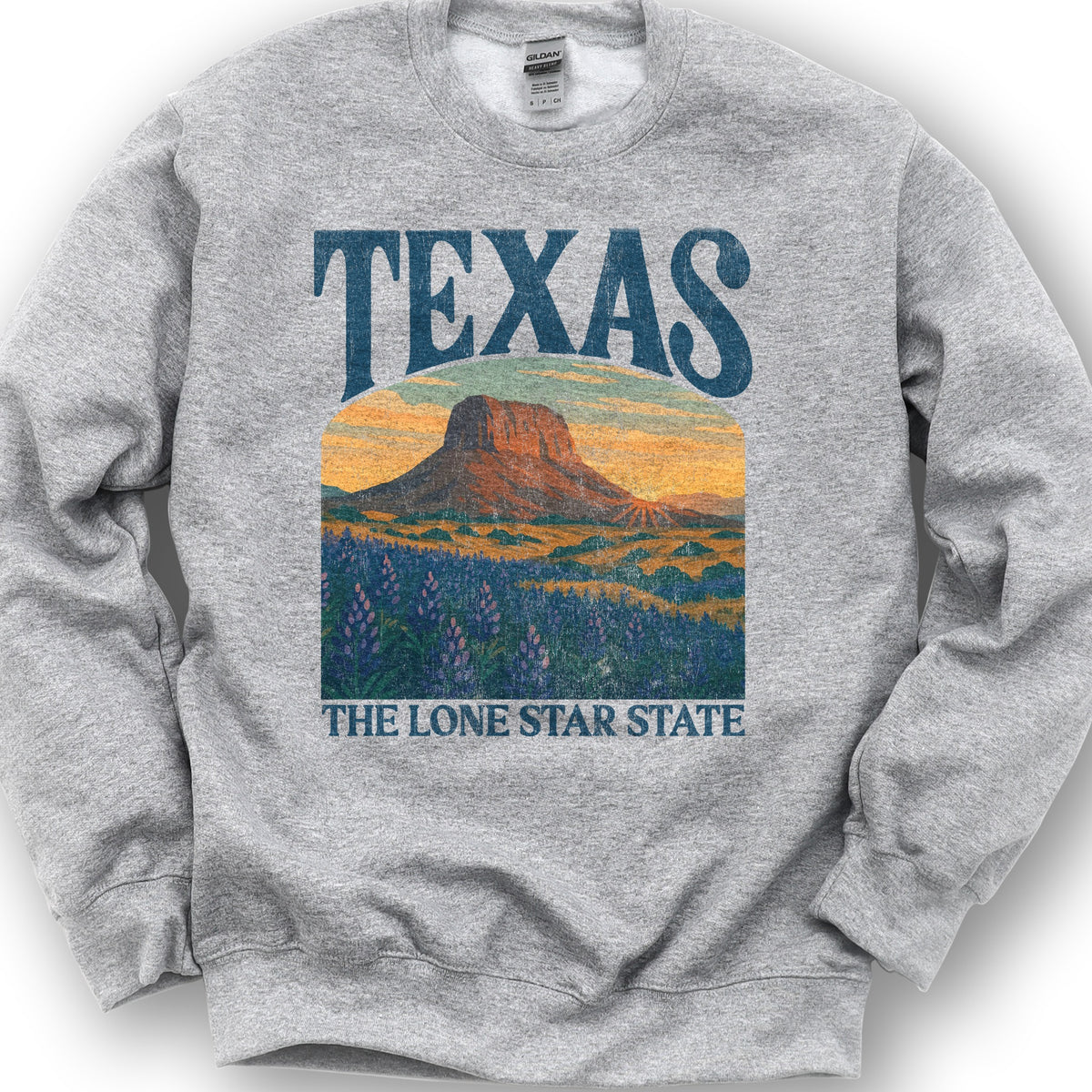 Texas Lone Star State "Big and Bold" Sweatshirt - Sport Grey