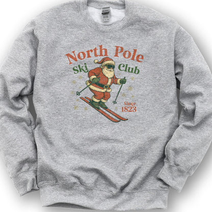 North Pole Ski Club Sweatshirt - Sport Grey
