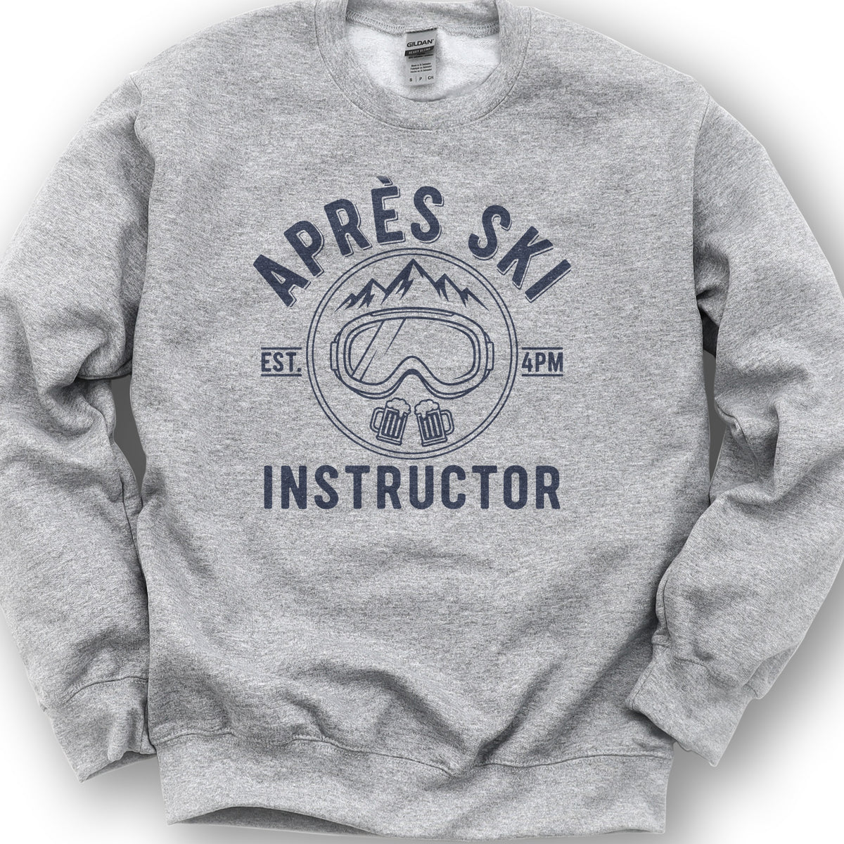 Après Ski Instructor "Goggles" Sweatshirt - Sport Grey