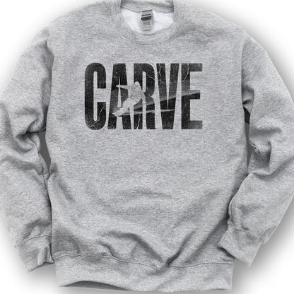 Carve Snowboard Sweatshirt - Sport Grey