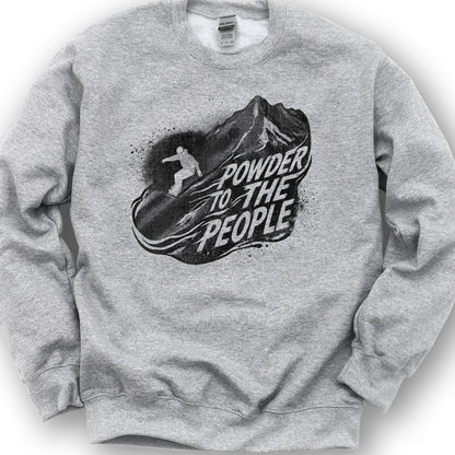 Powder to the People Boarding Sweatshirt - Sport Grey
