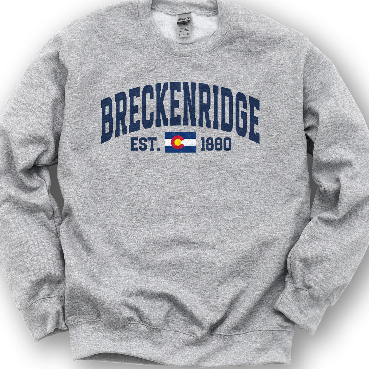Breckenridge Colorado Varsity Sweatshirt - Sport Grey
