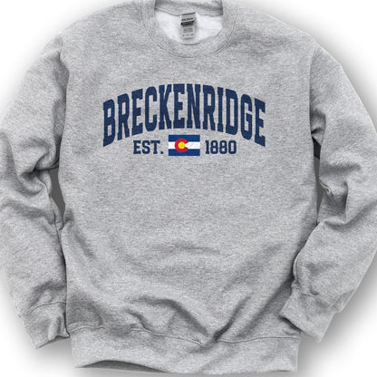 Breckenridge Colorado Varsity Sweatshirt - Sport Grey