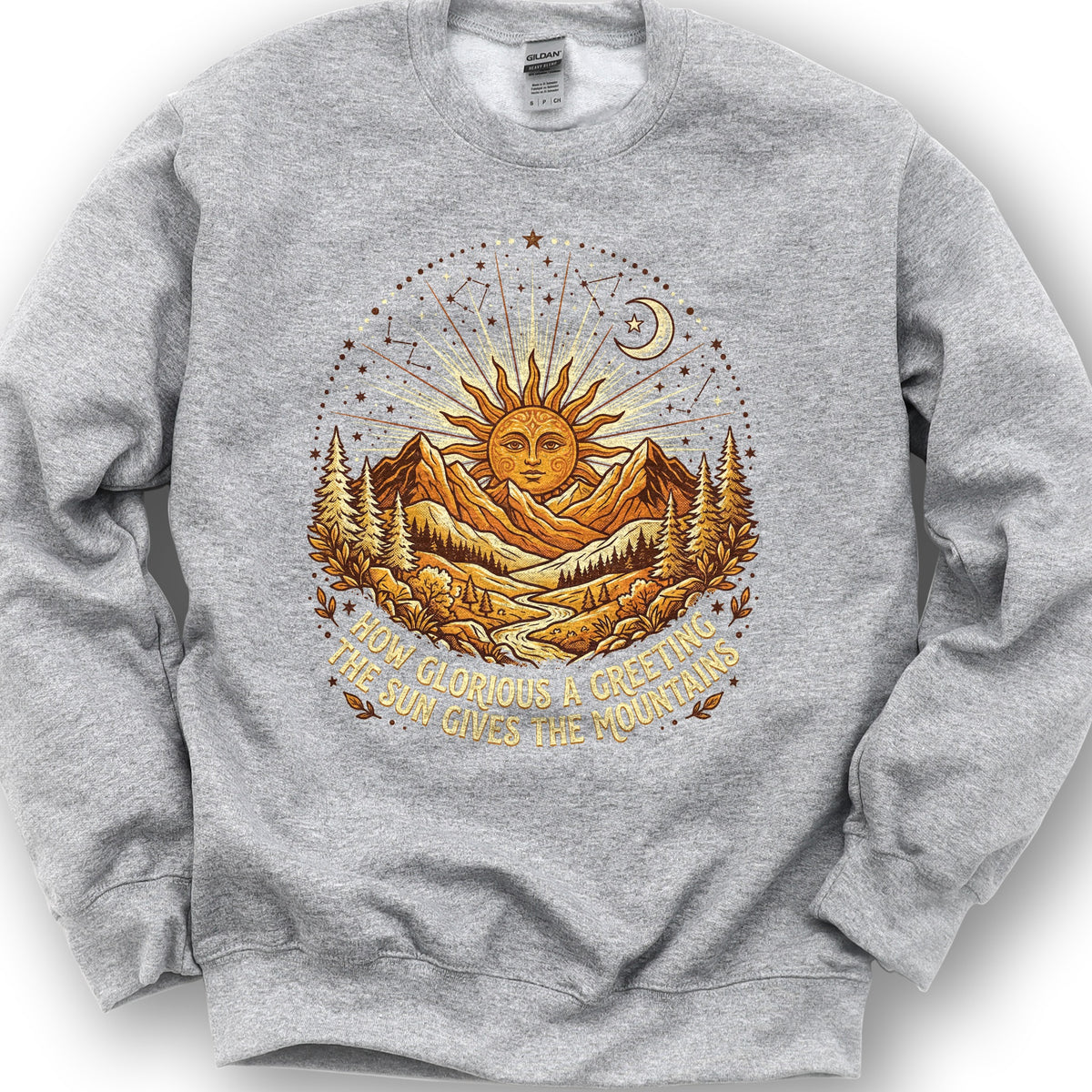 Glorious Greeting John Muir Sweatshirt - Sport Grey