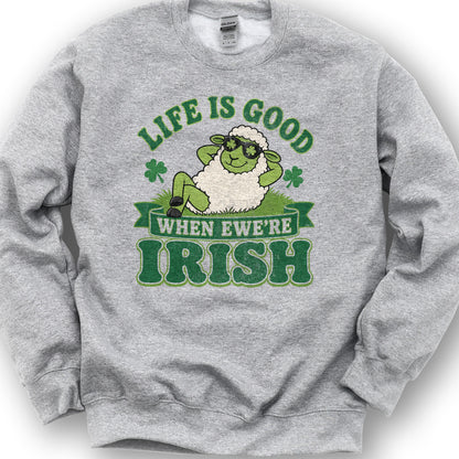 Ewe're Irish Sweatshirt - Sport Grey