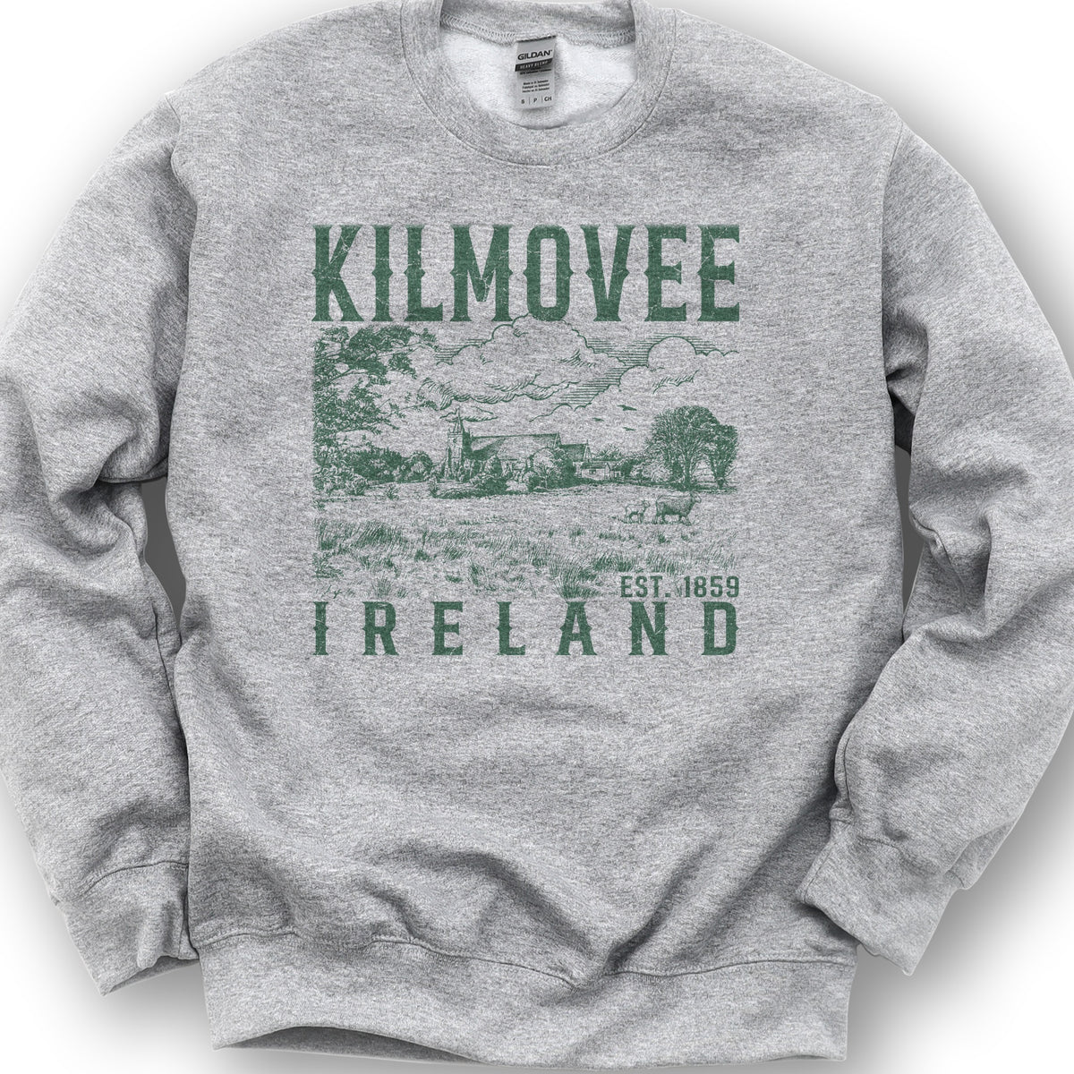 Kilmovee Ireland Sketch Sweatshirt - Sport Grey