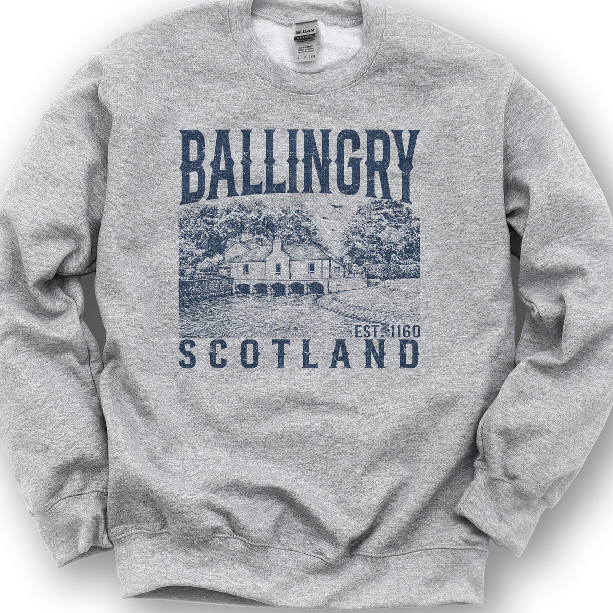 Ballingry Scotland Sketch Sweatshirt - Sport Grey