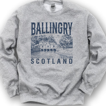 Ballingry Scotland Sketch Sweatshirt - Sport Grey