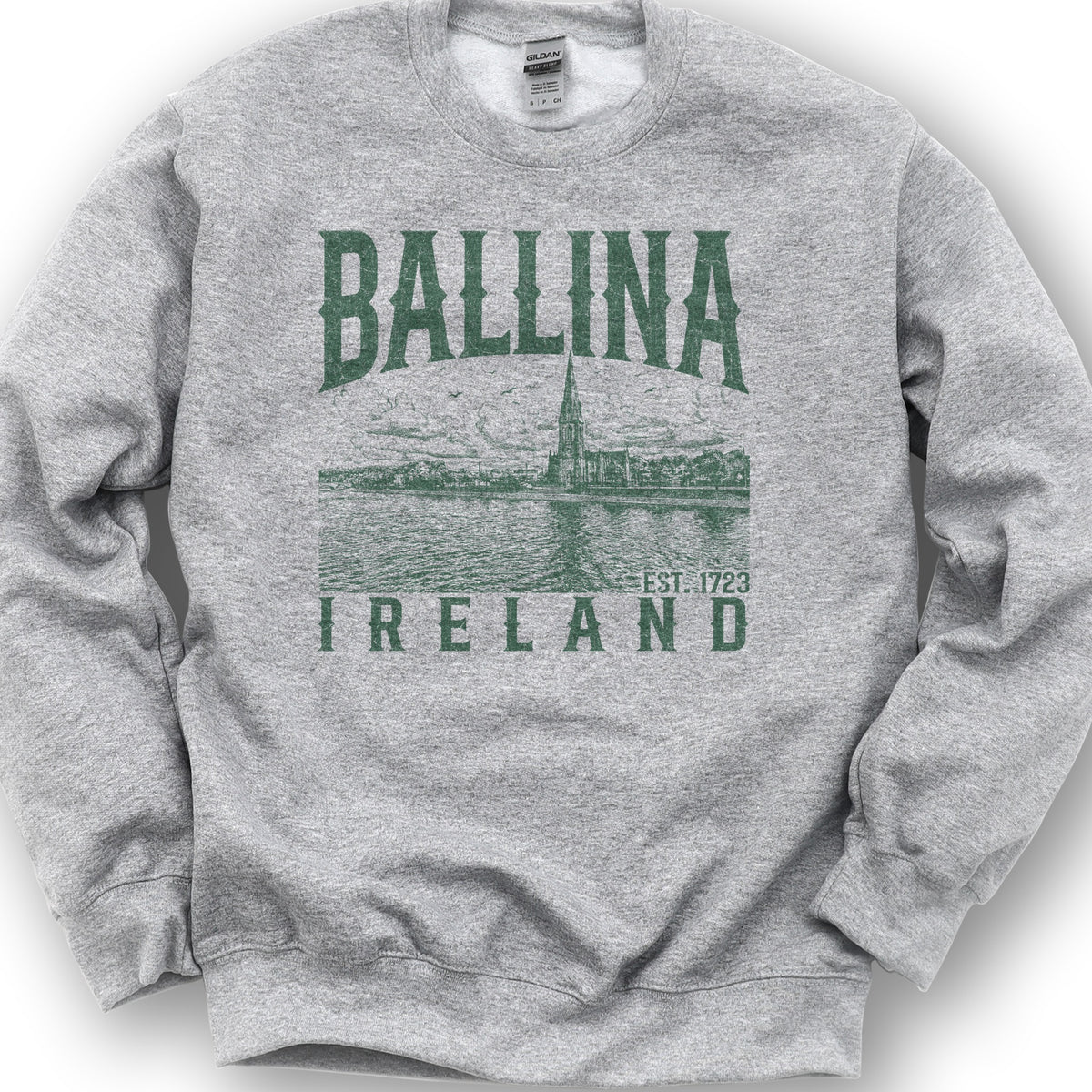 Ballina Ireland Sketch Sweatshirt - Sport Grey