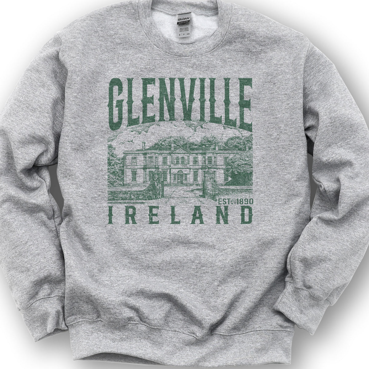 Glenville Ireland Sketch Sweatshirt - Sport Grey