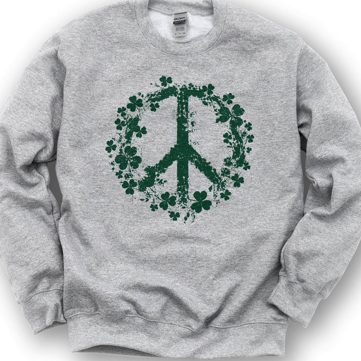 Shamrock Peace Sweatshirt - Sport Grey
