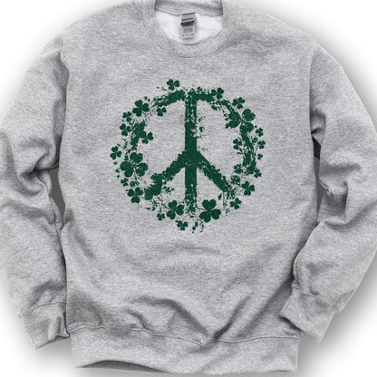 Shamrock Peace Sweatshirt - Sport Grey
