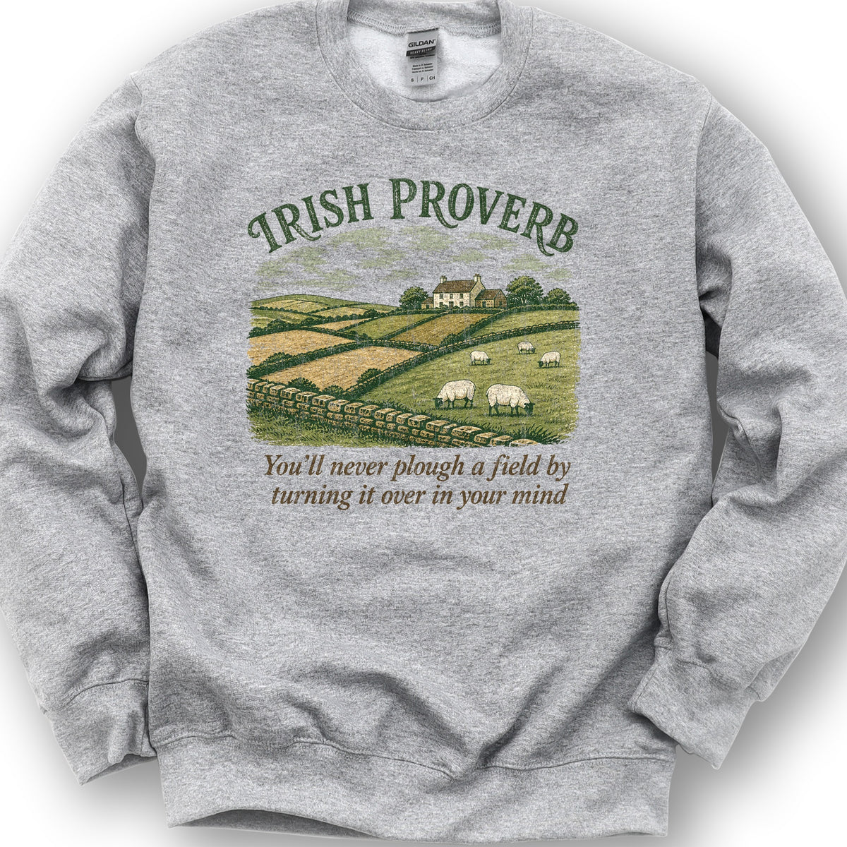 Plough Proverb Sweatshirt - Sport Grey
