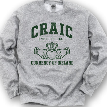 Craic Currency Sweatshirt - Sport Grey