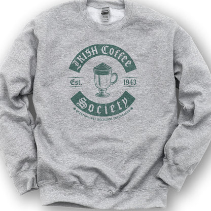 Irish Coffee Society Sweatshirt - Sport Grey