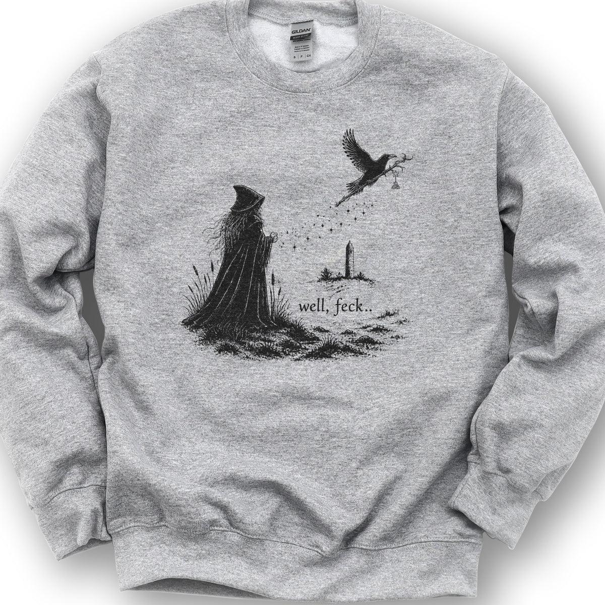 Well Feck Druid Sweatshirt - Sport Grey
