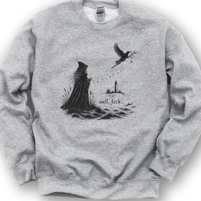 Well Feck Druid Sweatshirt - Sport Grey
