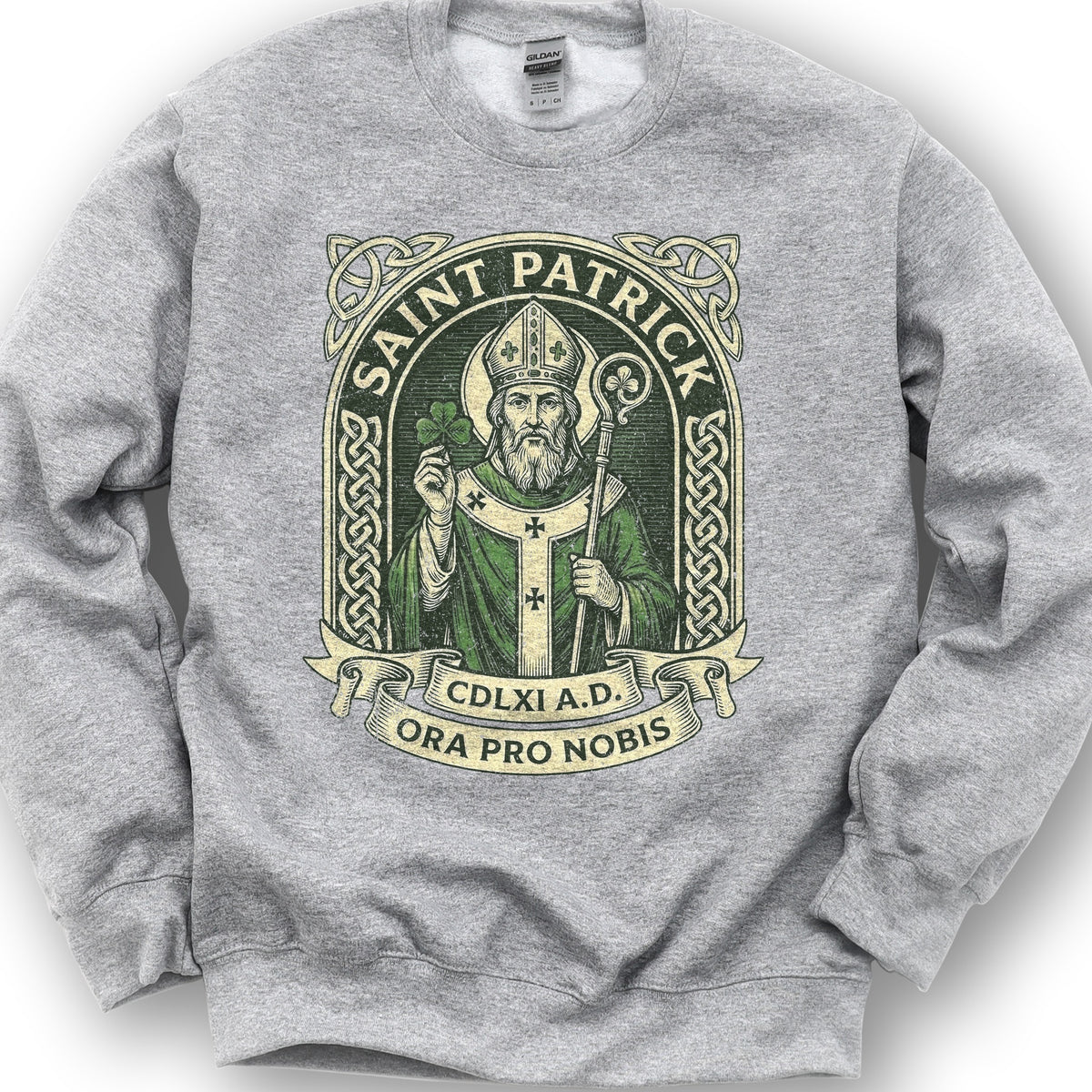 Saint Patrick Ora Pro Nobis Sweatshirt - Sport Grey