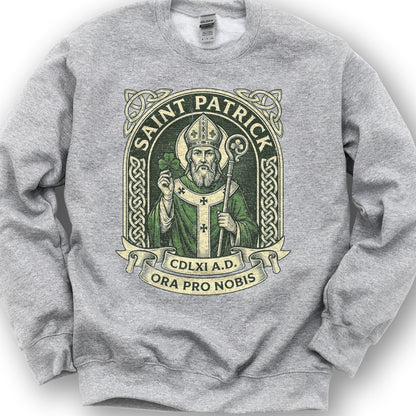 Saint Patrick Ora Pro Nobis Sweatshirt - Sport Grey