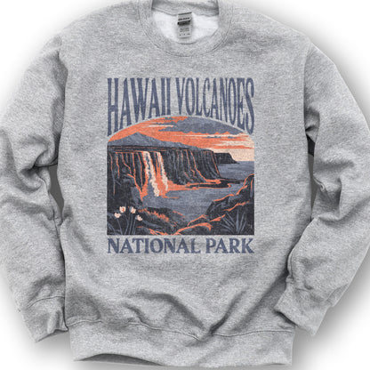 Hawaii Volcanoes National Park "Big and Bold" Sweatshirt - Sport Grey