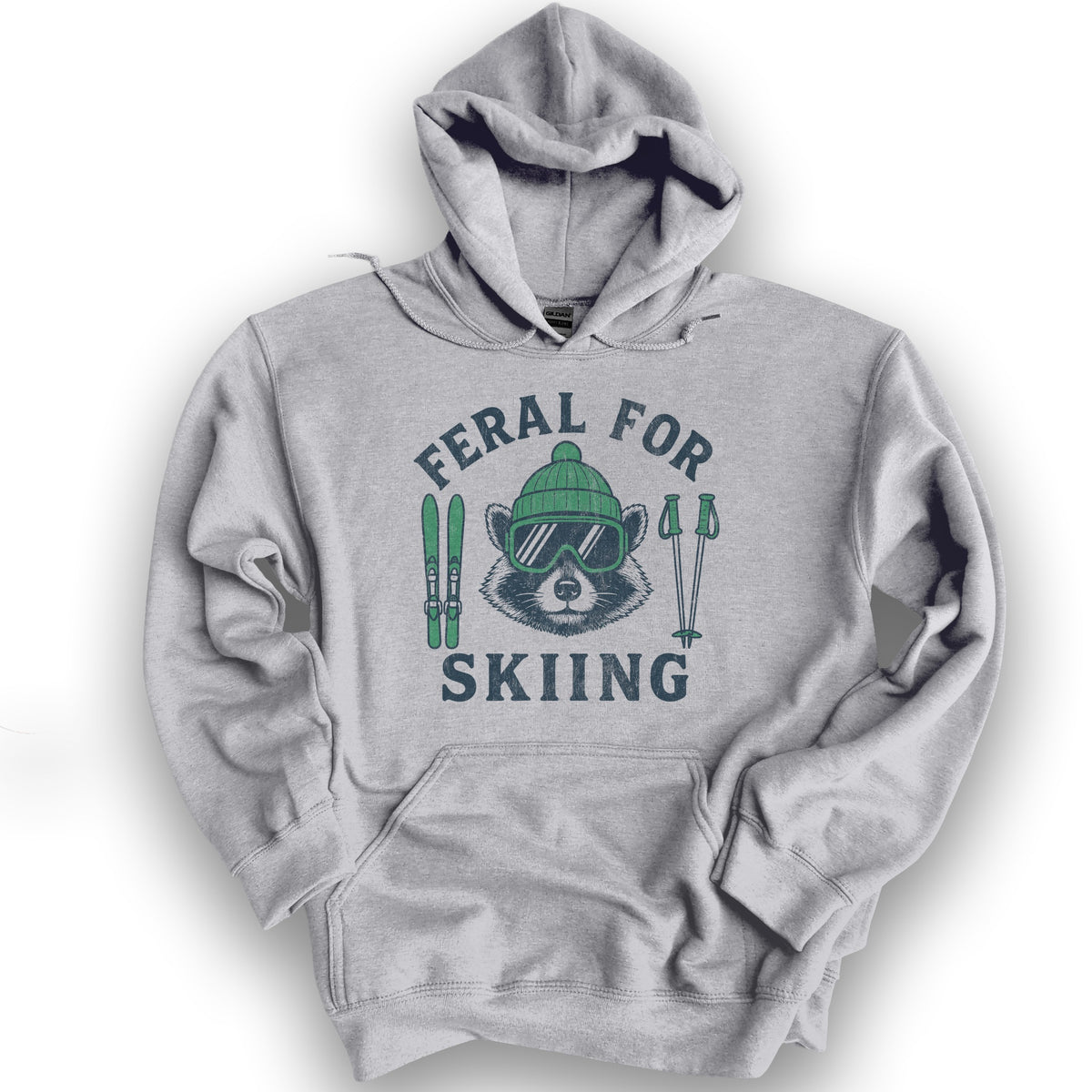 Feral for Skiing Hoodie - Sport Grey