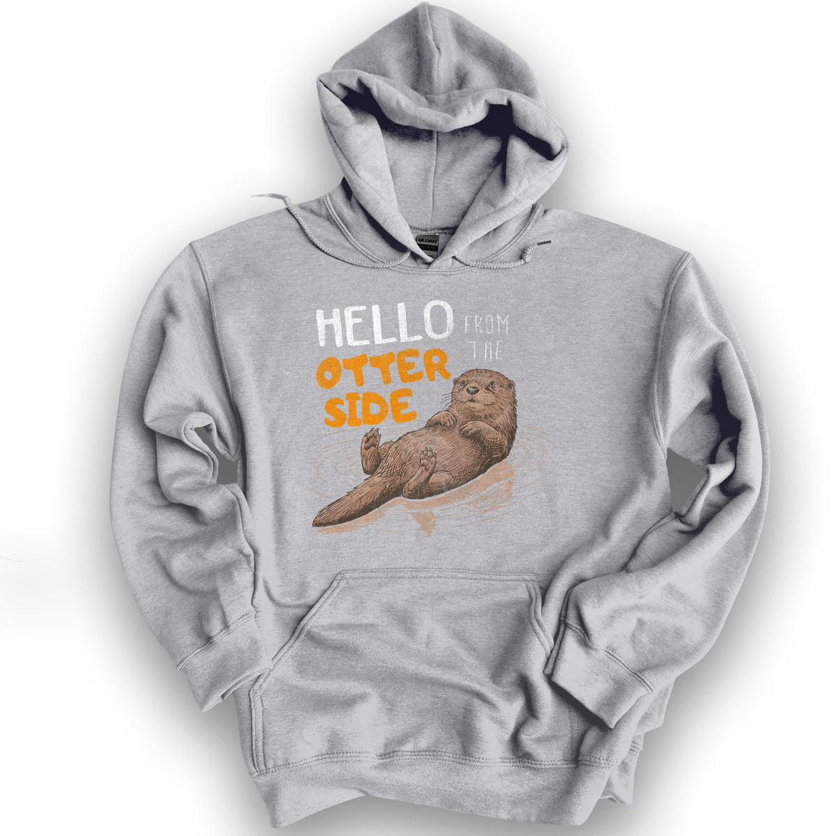 Hello From the Otter Side Hoodie - Sport Grey