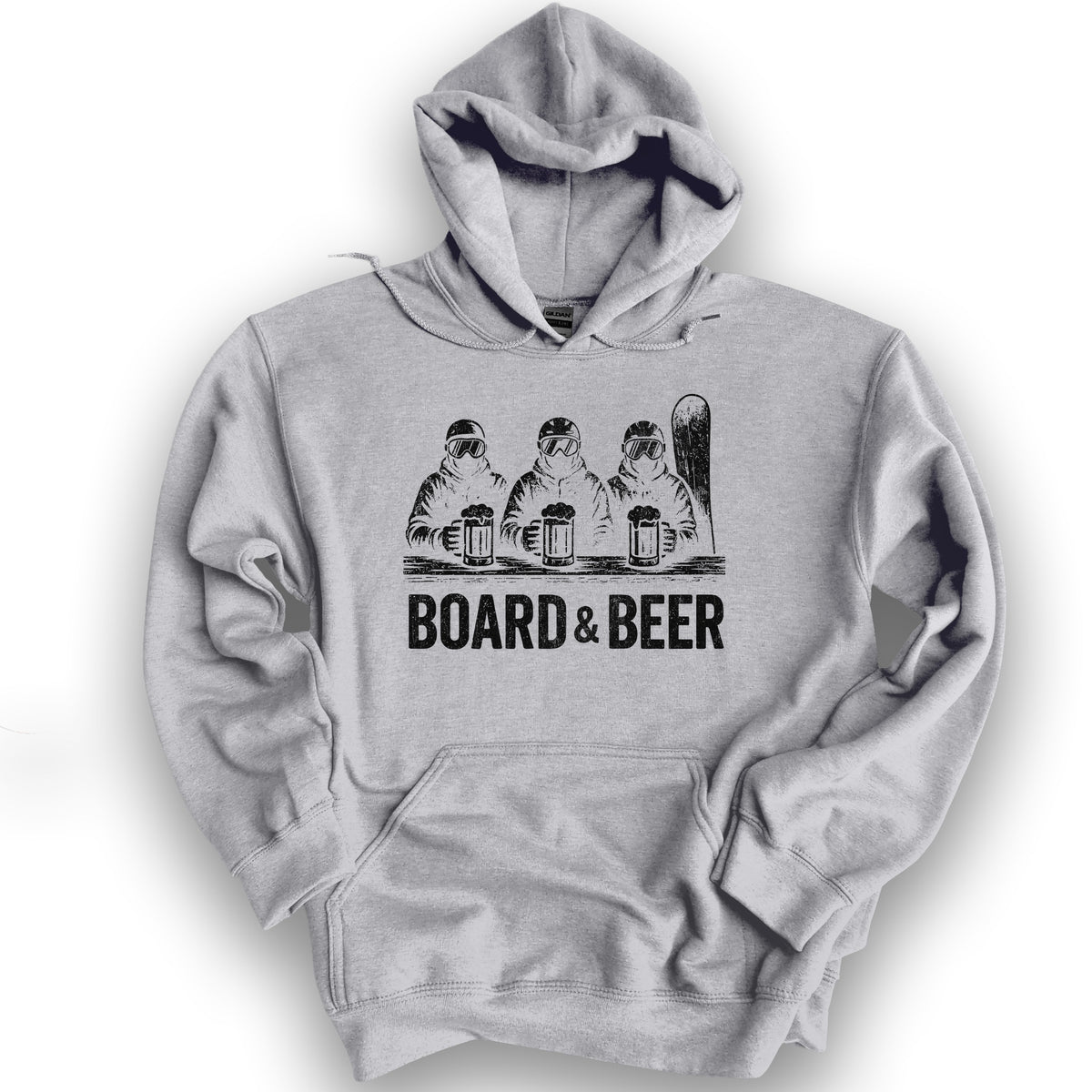 Board and Beer Hoodie - Sport Grey