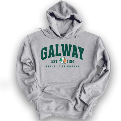 Galway Varsity Flag Hoodie - Sport Grey