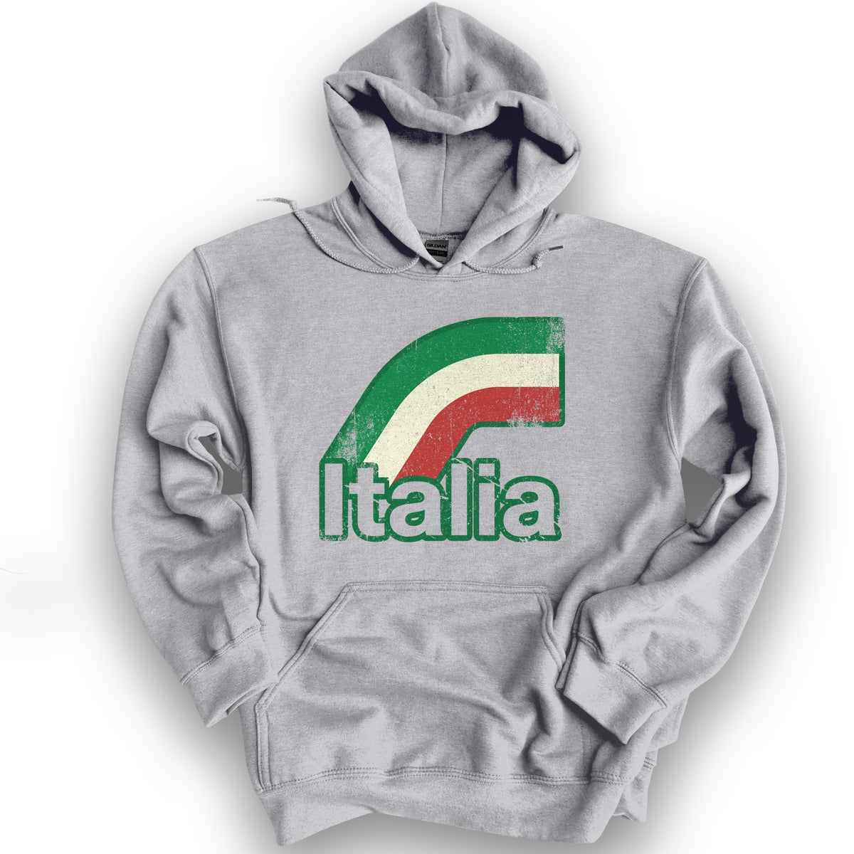 Italia Stripes Hoodie - Sport Grey