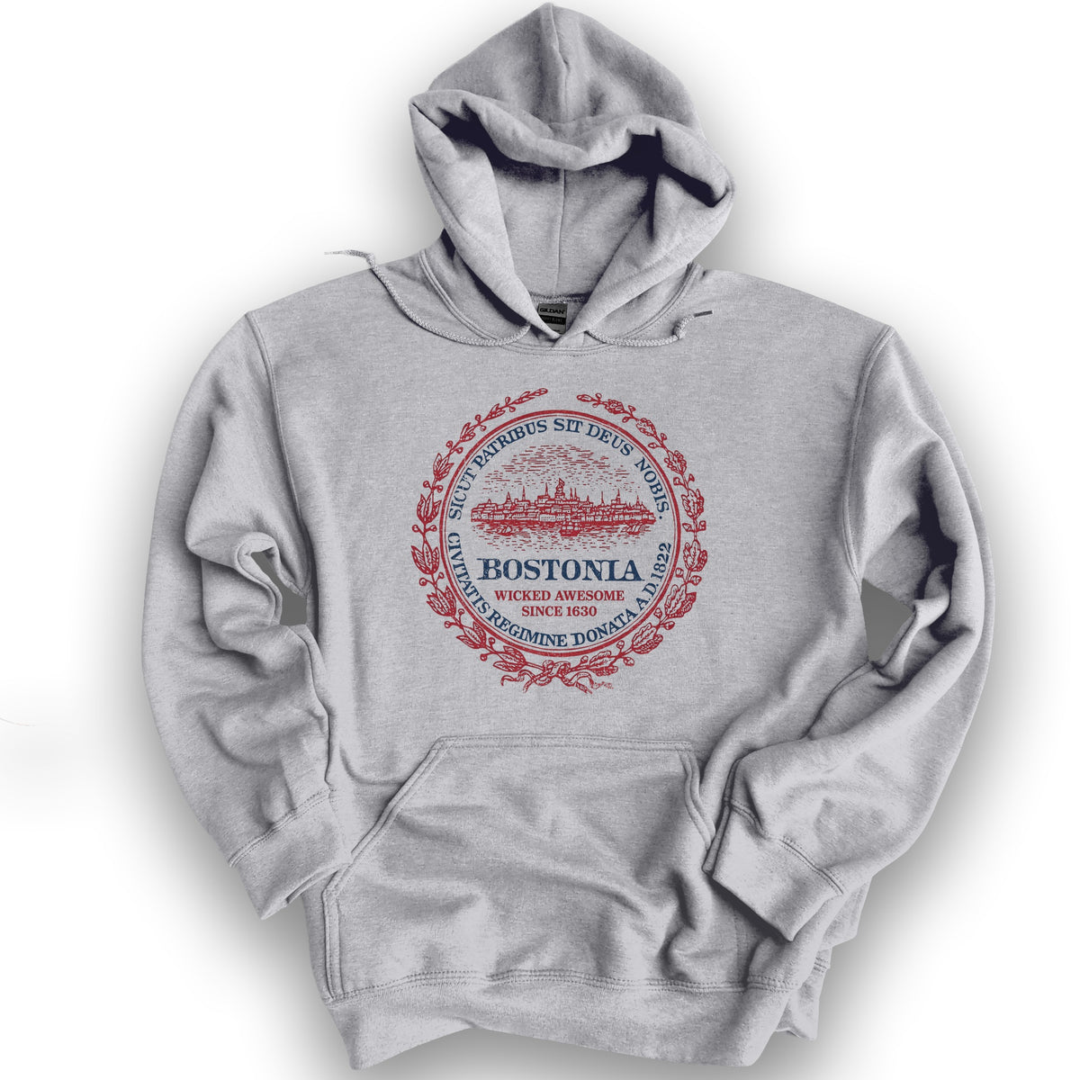 Bostonia Wicked Awesome Hoodie - Sport Grey