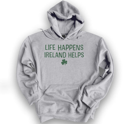 Life Happens Ireland Hoodie - Sport Grey