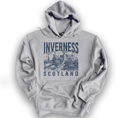 Inverness Scotland Sketch Hoodie - Sport Grey