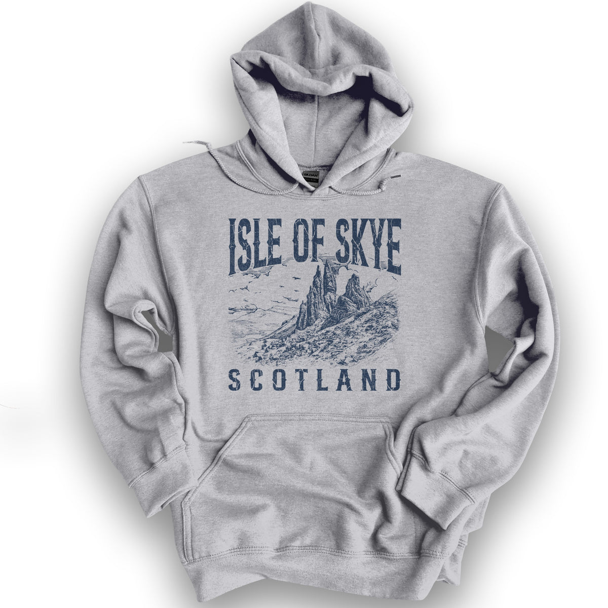 Isle of Skye Sketch Hoodie - Sport Grey