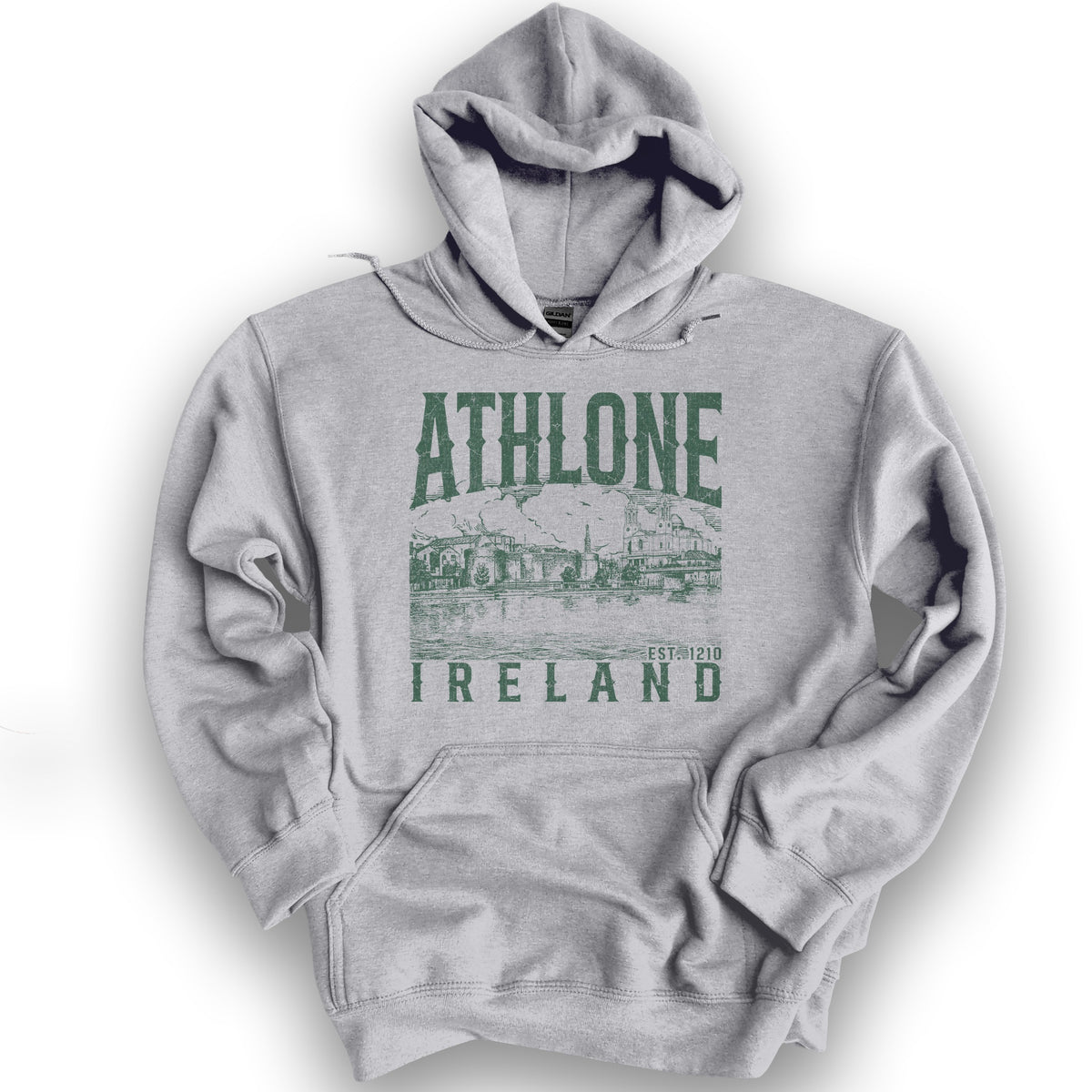 Athlone Ireland Sketch Hoodie - Sport Grey