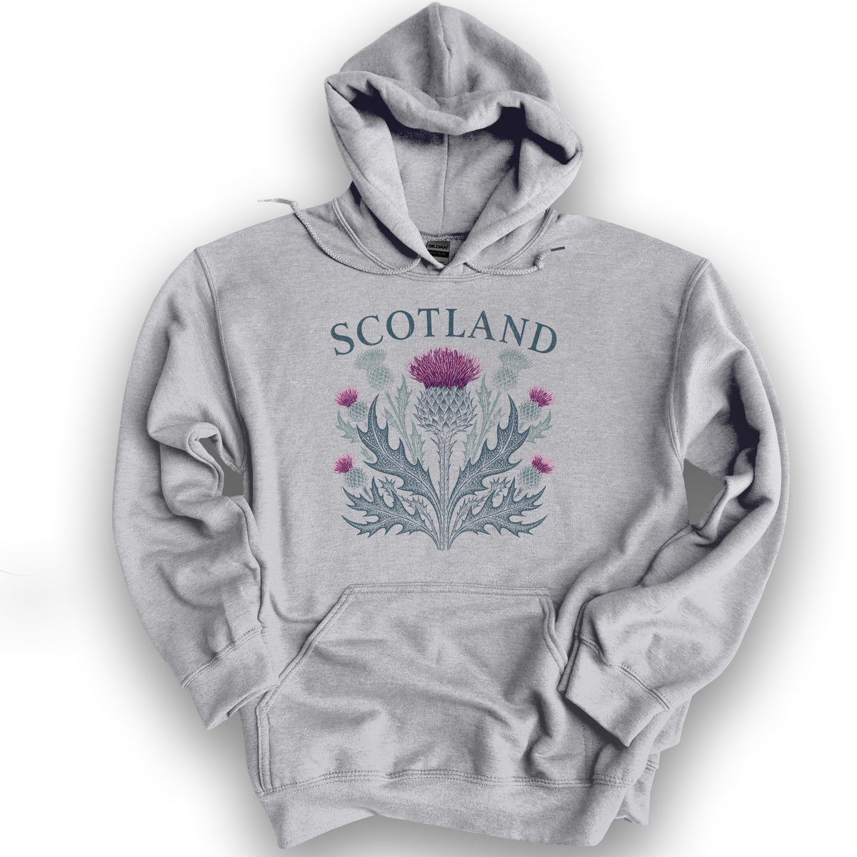 Scotland Thistle Echo Hoodie - Sport Grey
