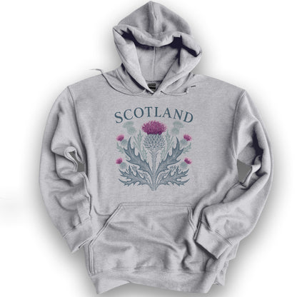 Scotland Thistle Echo Hoodie - Sport Grey