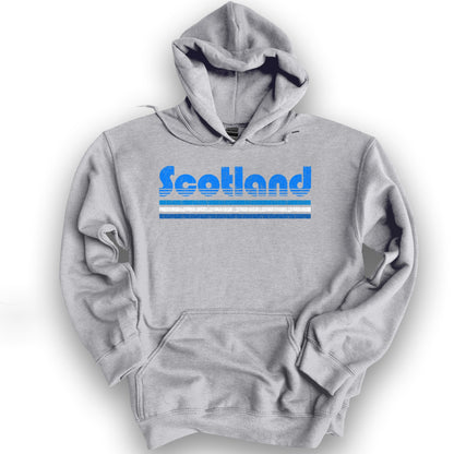Scotland Retro Stripe Hoodie - Sport Grey