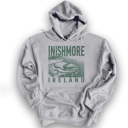 Inishmore Ireland Sketch Hoodie - Sport Grey