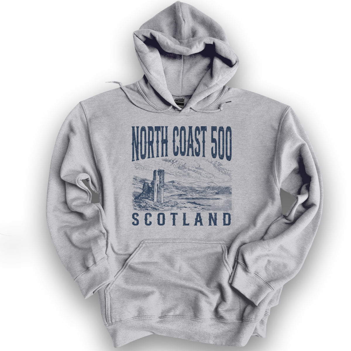 Castleisland Scotland Sketch Hoodie - Sport Grey
