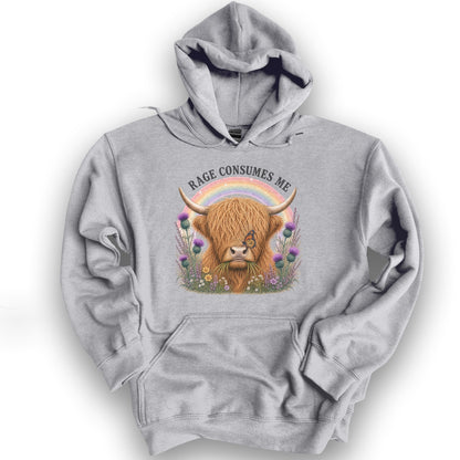 Raging Coo Rainbow Hoodie - Sport Grey